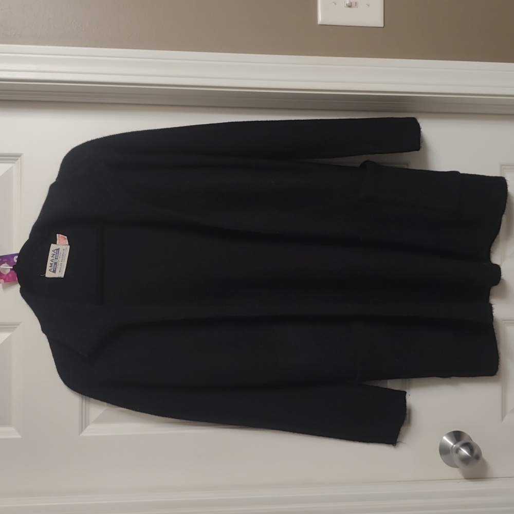 Vintage 50s Amana Black Woolen Cardigan